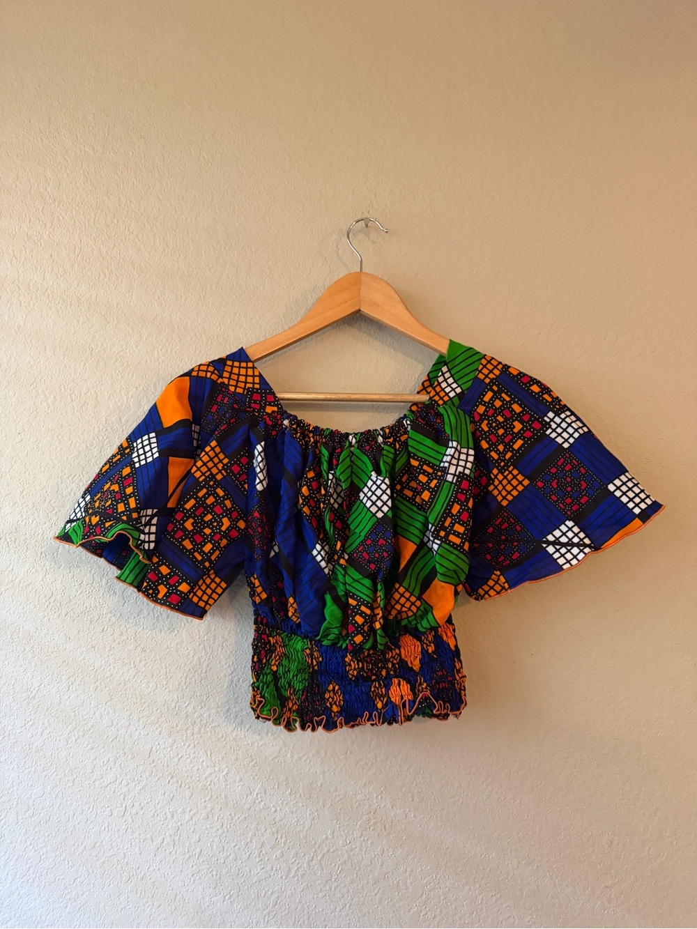 Unbranded Sanhe Wax Print Fabric Blouse Small